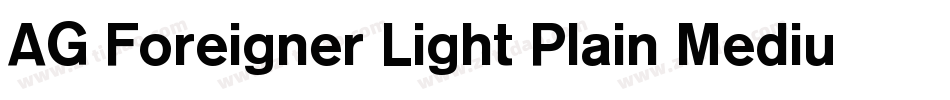 AG Foreigner Light Plain Medium字体转换